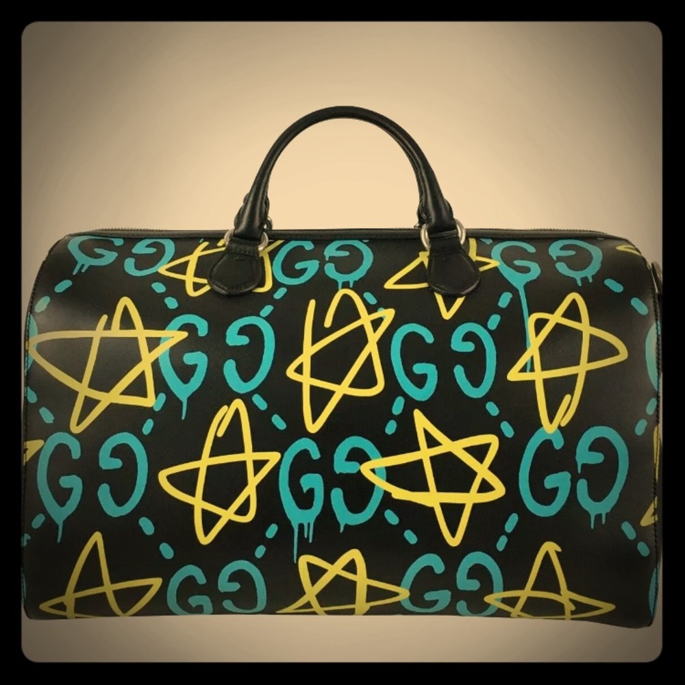 Gucci Ghost Graffiti Duffle Travel Bag